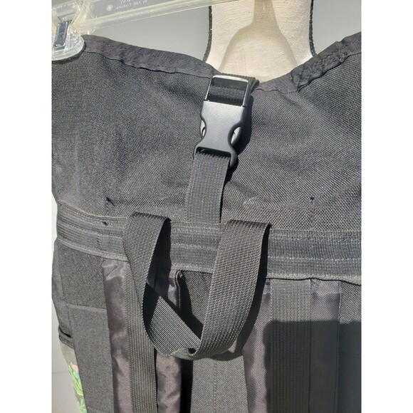 Anderson Supply Co Backpack Roll Top Custom Made In USA Black w/Cactus Flowers - Picture 11 of 16